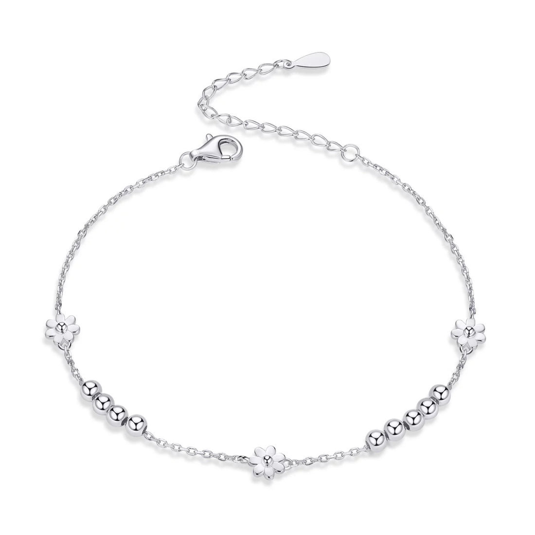 Bratara din argint Flower and Balls, Argint 925, Pentru Femei