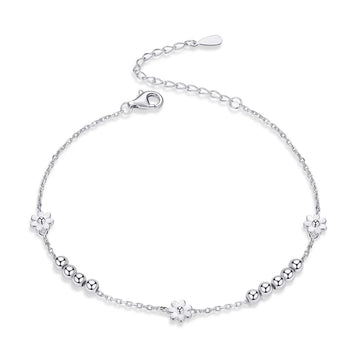Bratara din argint Flower and Balls, Argint 925, Pentru Femei