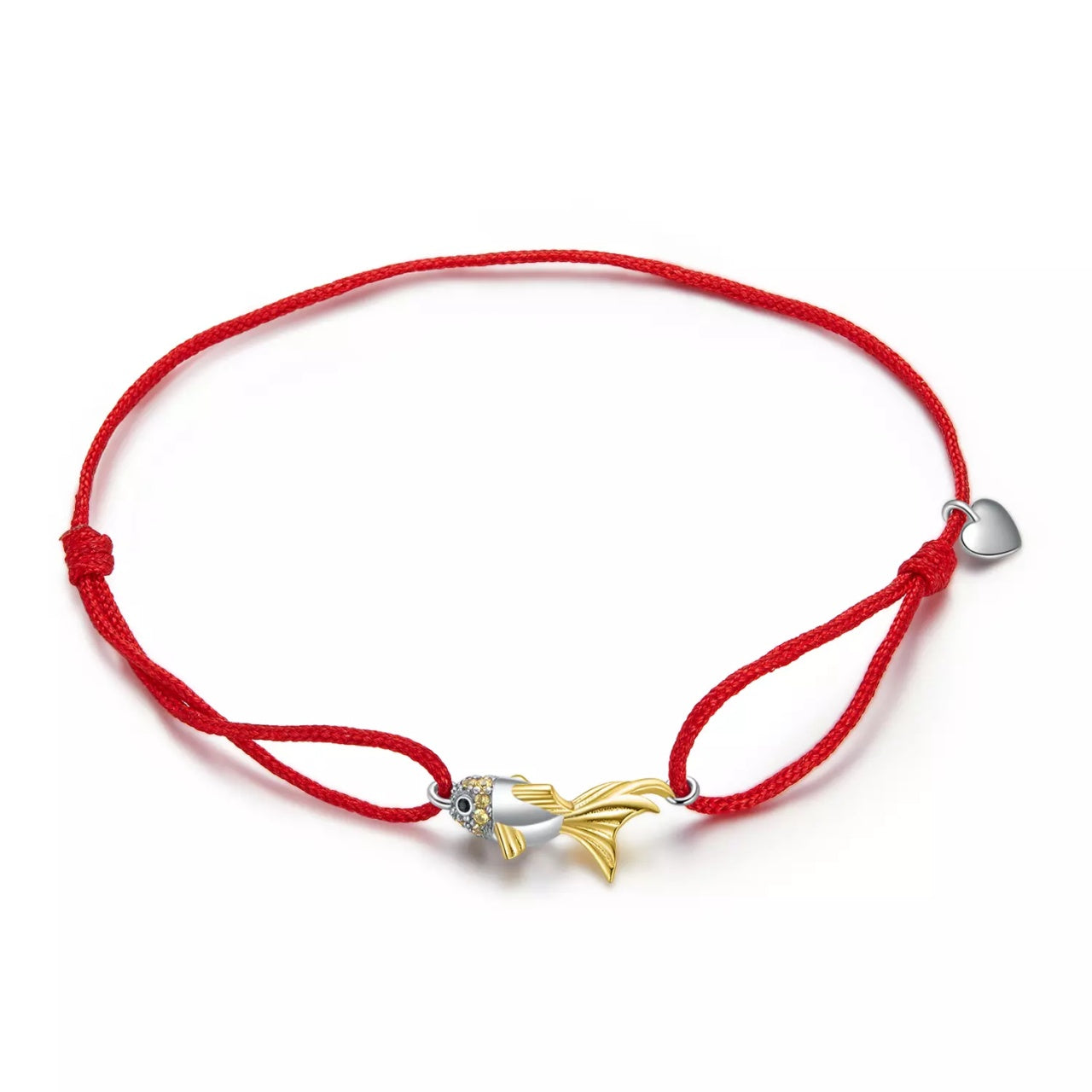Bratara din argint Golden Little Fish, Argint 925, Pentru Femei 1.36g