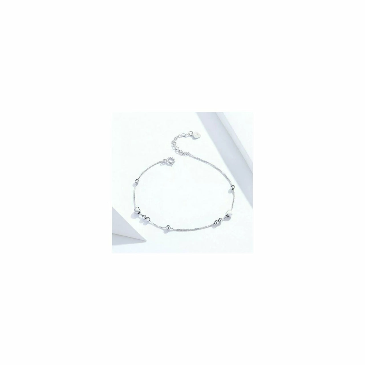 Bratara din argint Hearts and Beads, Argint 925, Pentru Femei