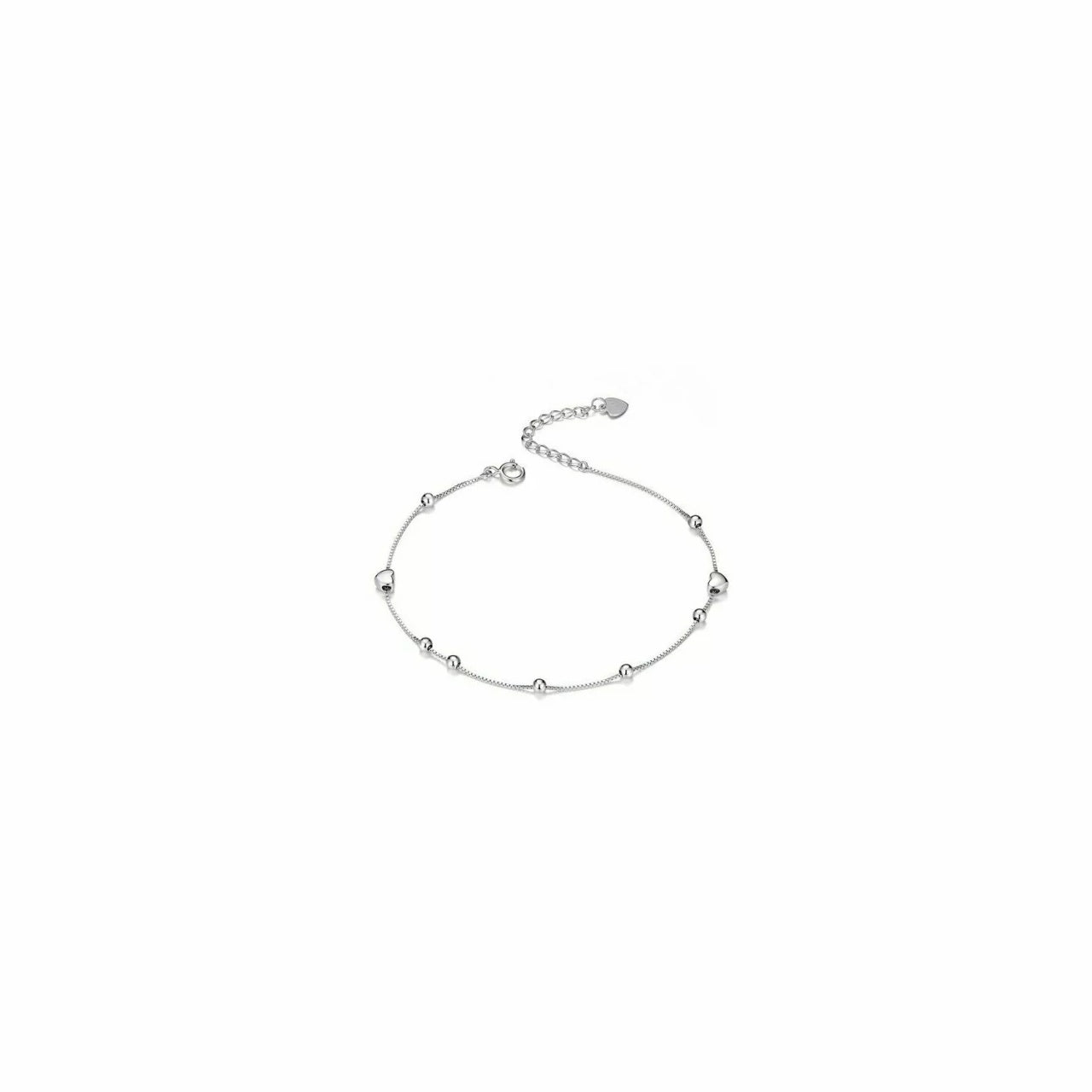 Bratara din argint Hearts and Beads, Argint 925, Pentru Femei