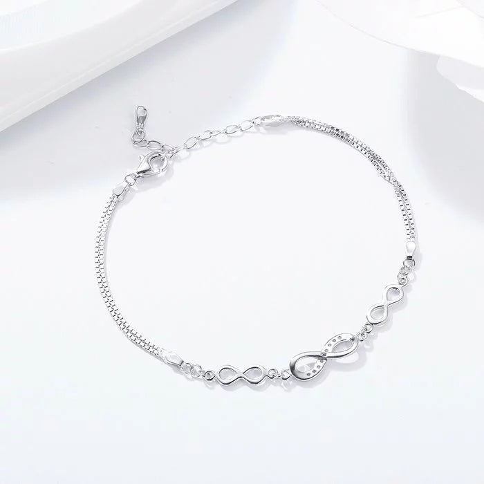 Bratara din argint Infinite Crystals, Argint 925, Pentru Femei 3.18g