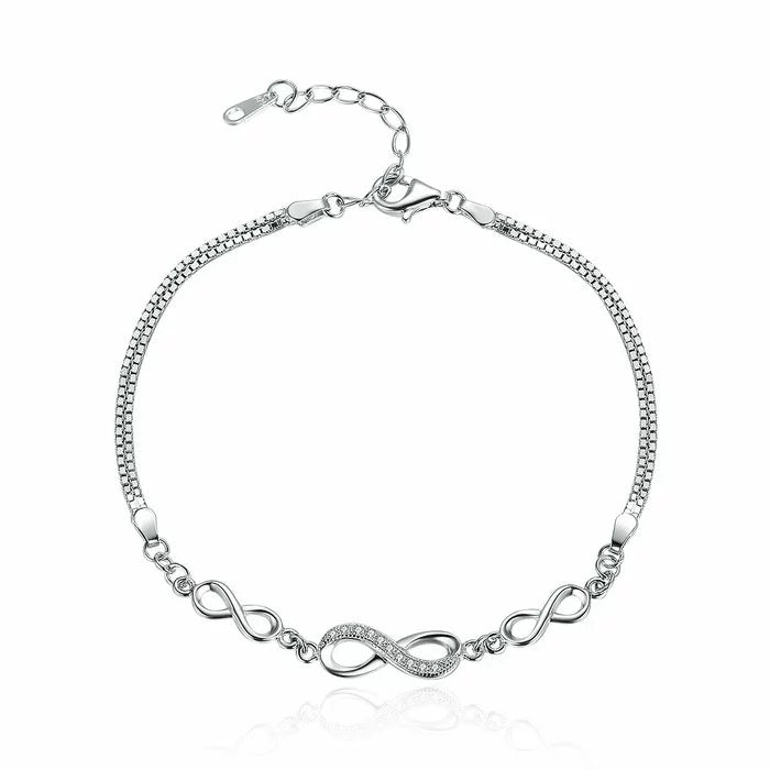 Bratara din argint Infinite Crystals, Argint 925, Pentru Femei 3.18g