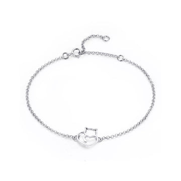 Bratara din argint Lovely Cat, Argint 925, Pentru Femei 1.55g