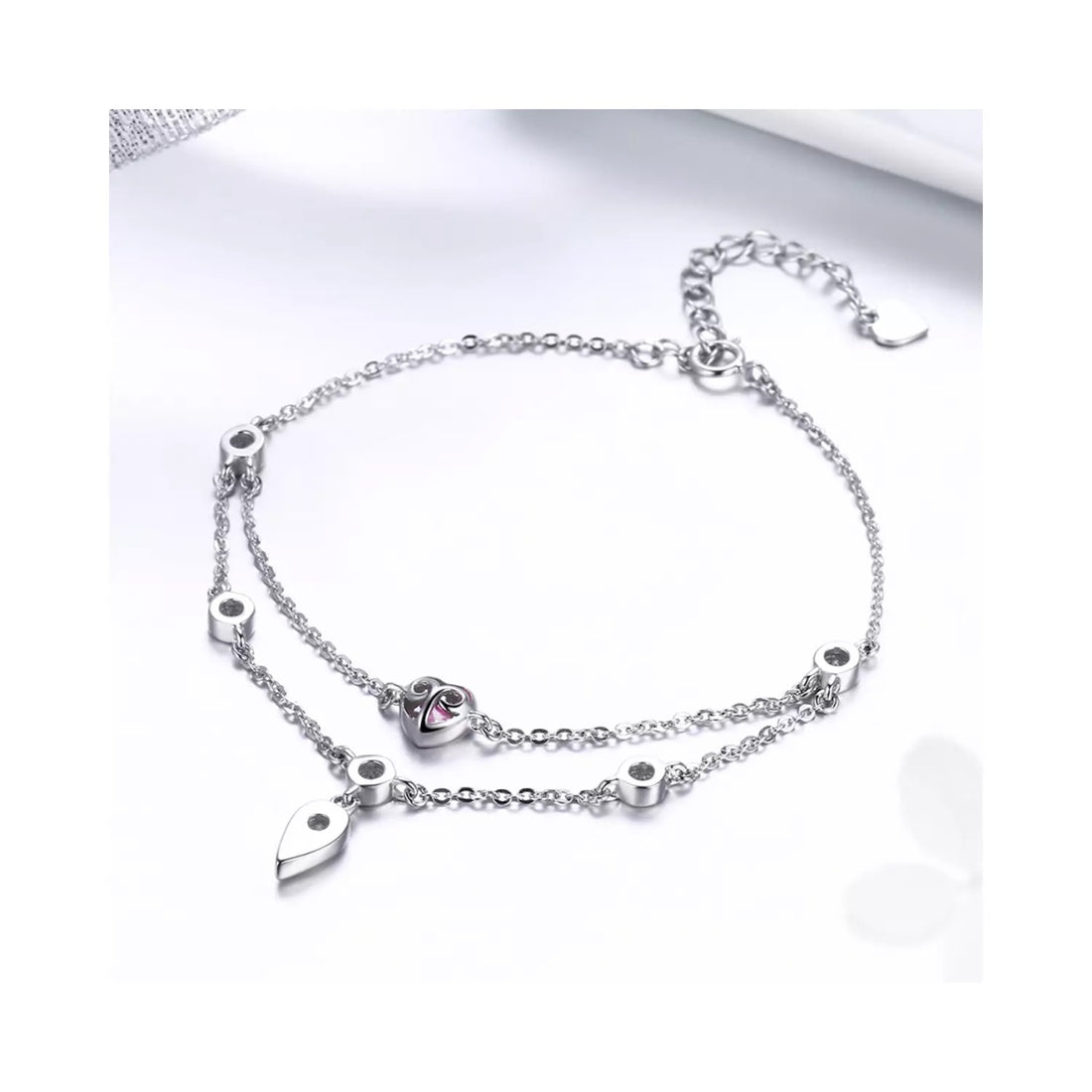 Bratara din argint Pink Sweetheart, Argint 925, Pentru Femei 3.29g