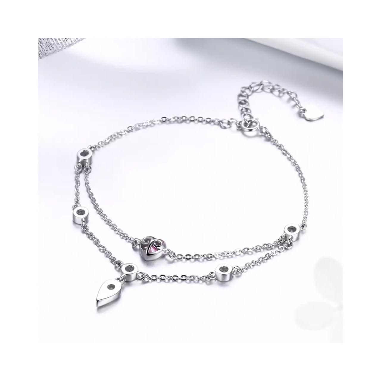 Bratara din argint Pink Sweetheart, Argint 925, Pentru Femei 3.29g