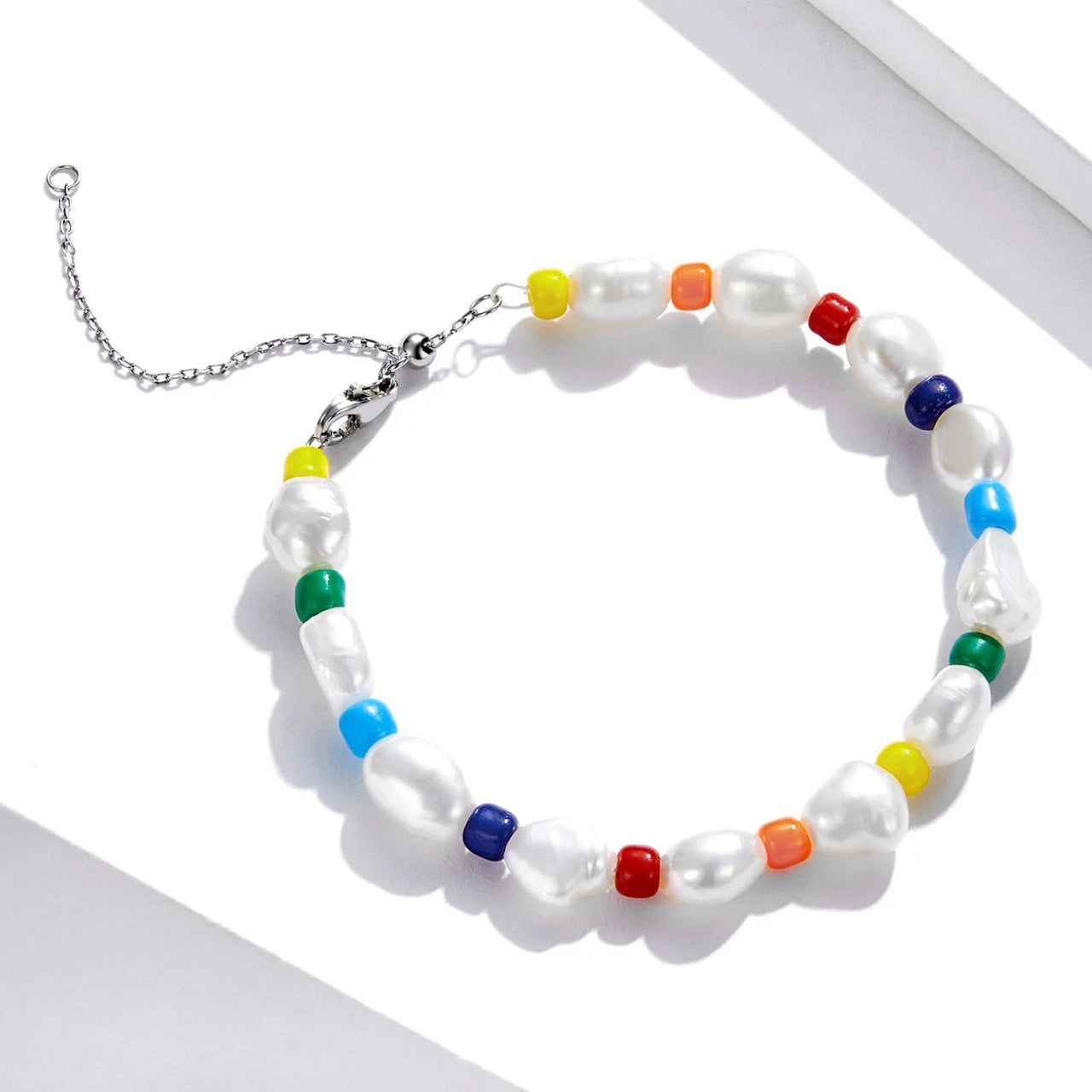 Bratara din argint Rainbow Shell Pearls, Argint 925, Pentru Femei 8.29g