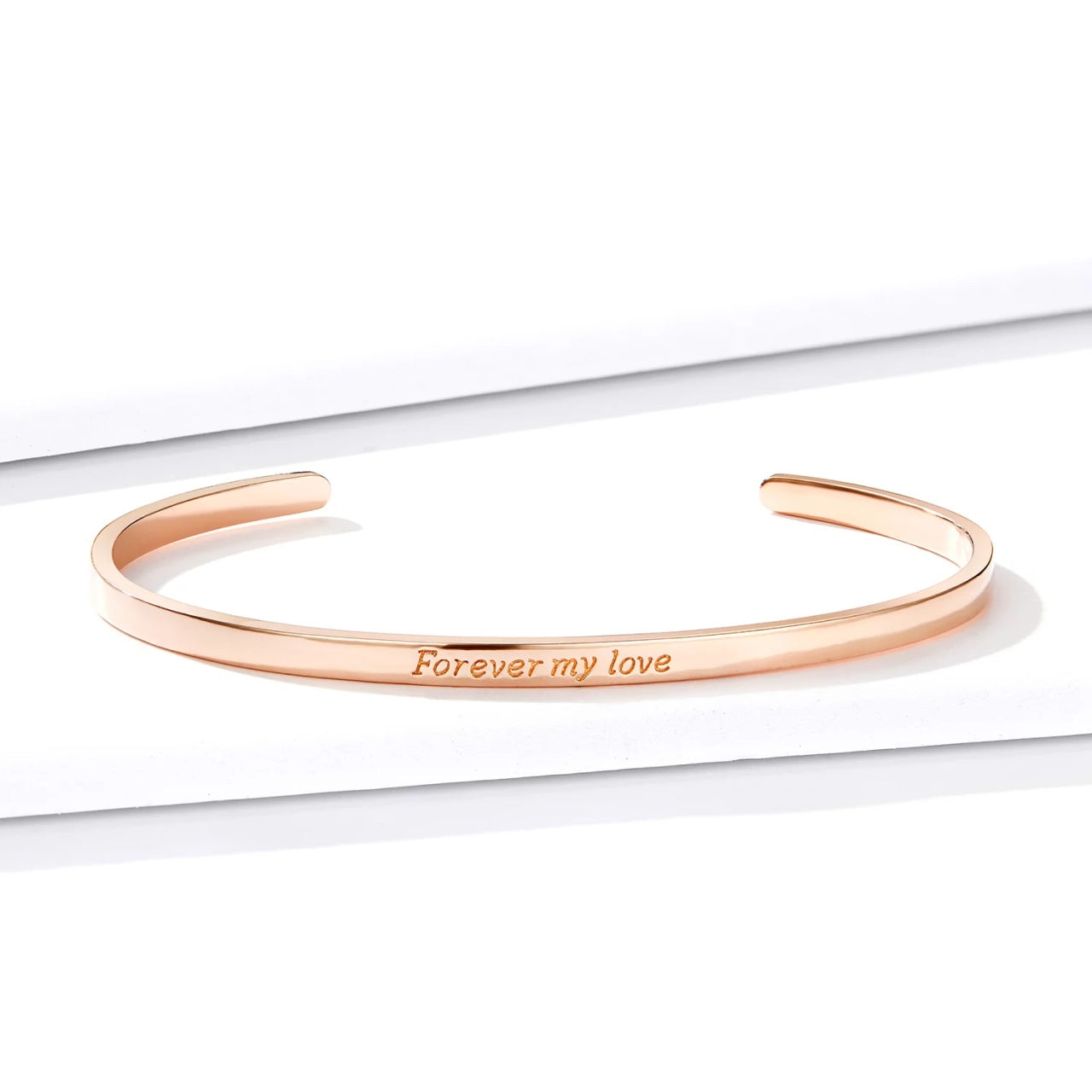 Bratara din argint Rose Gold Forever my Love, Argint 925, Pentru Femei