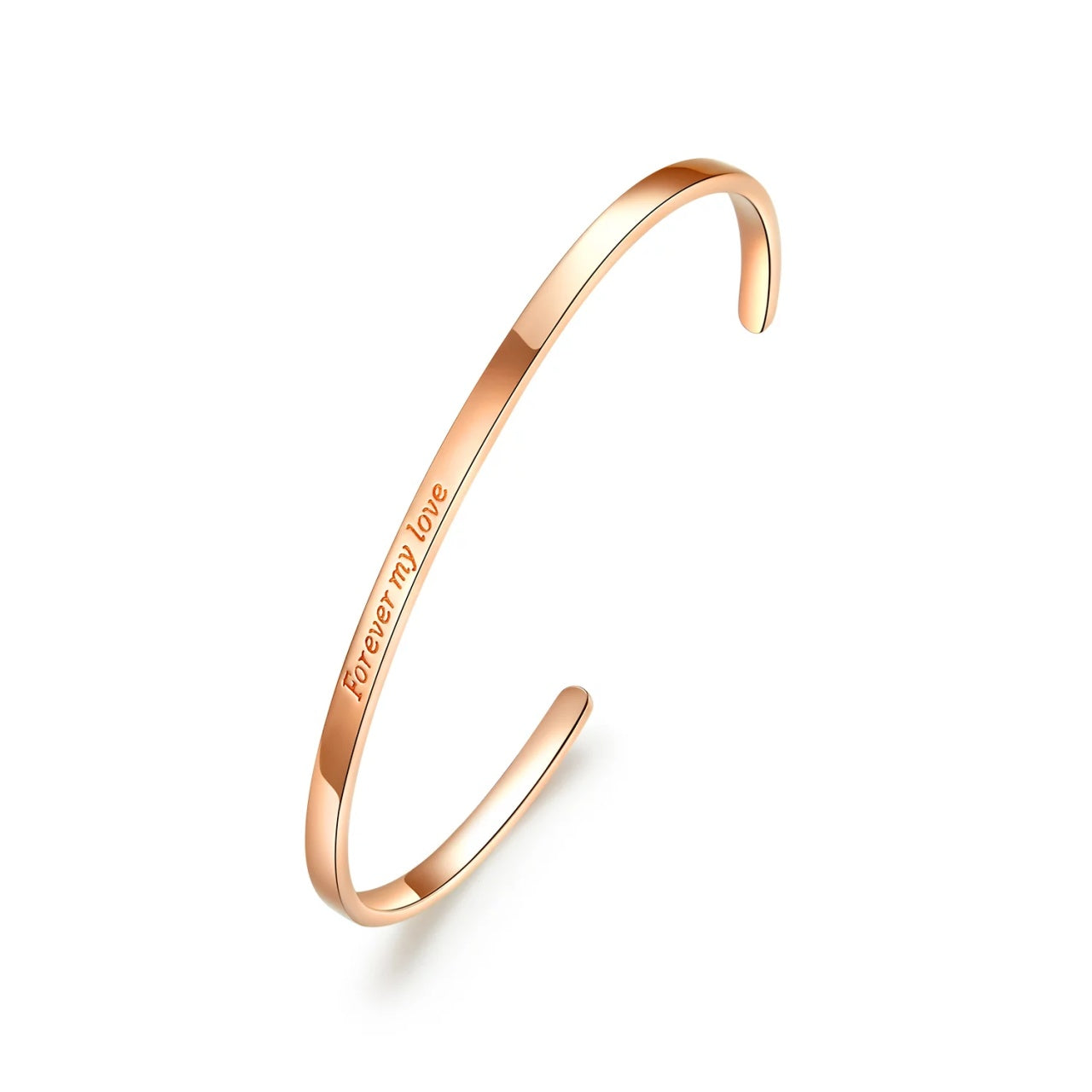 Bratara din argint Rose Gold Forever my Love, Argint 925, Pentru Femei