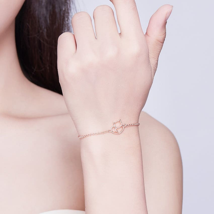 Bratara Din Argint 925 Rose - PISICA 1.7g