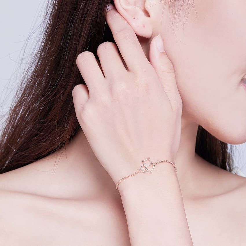 Bratara Din Argint 925 Rose - PISICA 1.7g