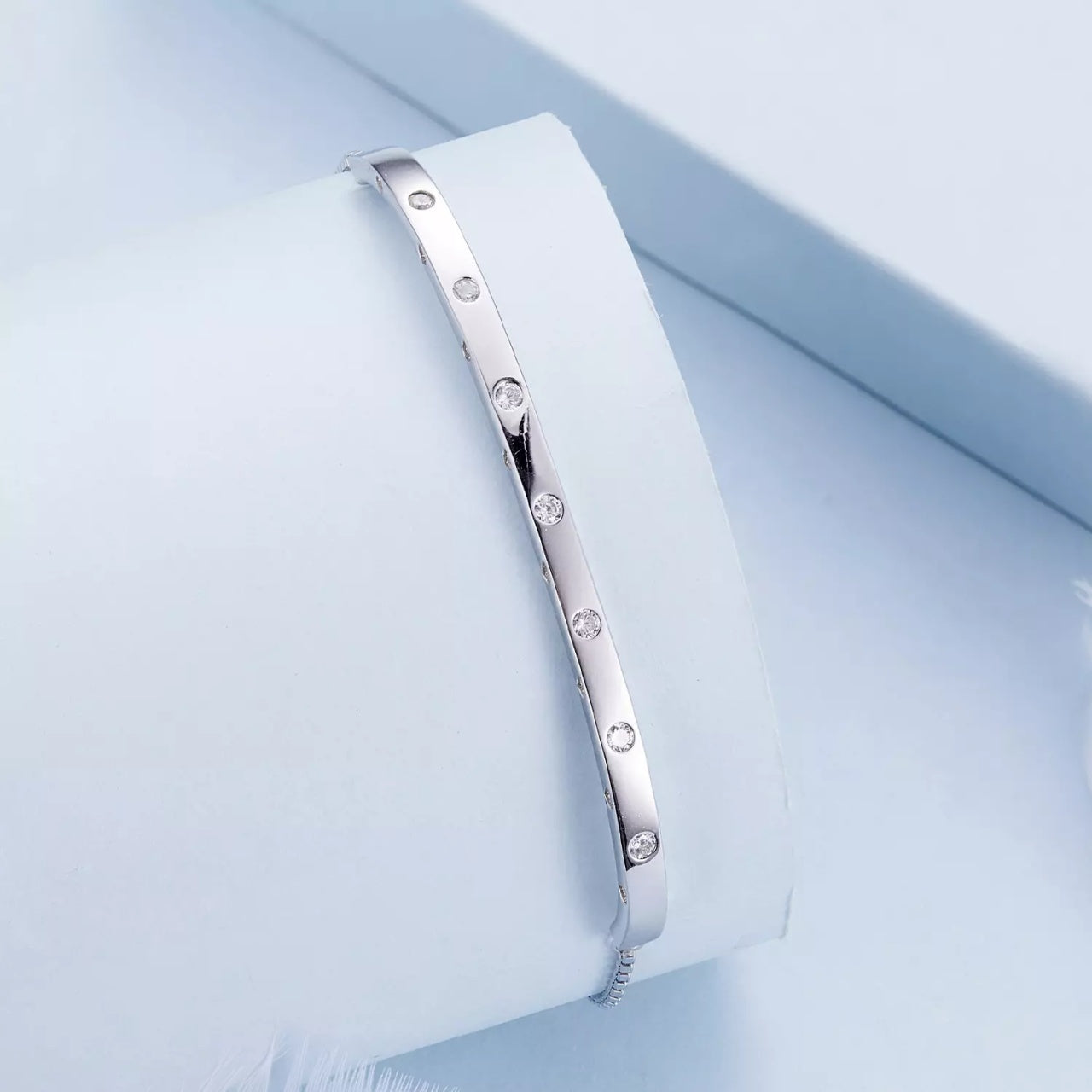 Bratara din argint Shiny Small Crystal, Argint 925, Pentru Femei