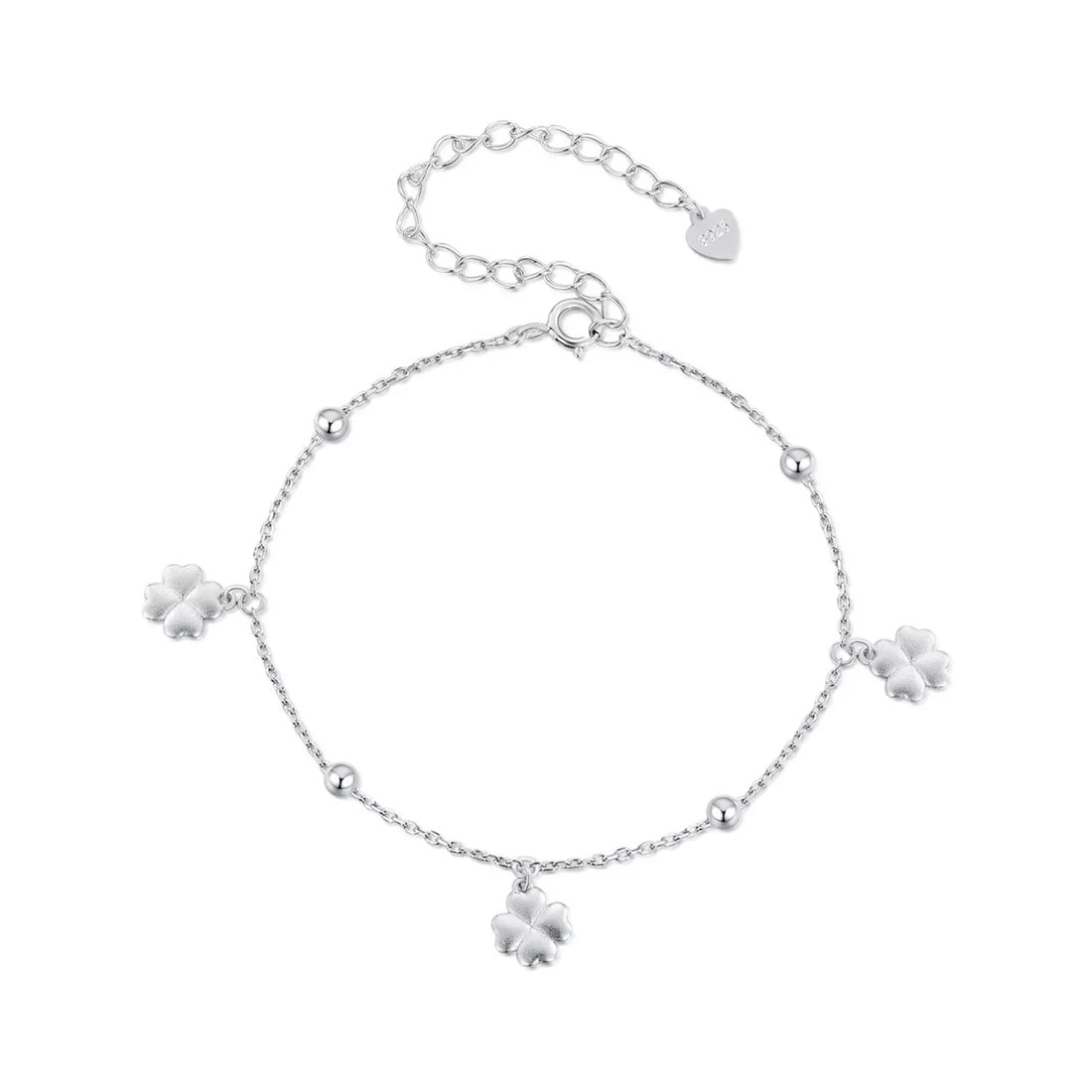 Bratara din argint Silver Simple Clovers, Argint 925, Pentru Femei
