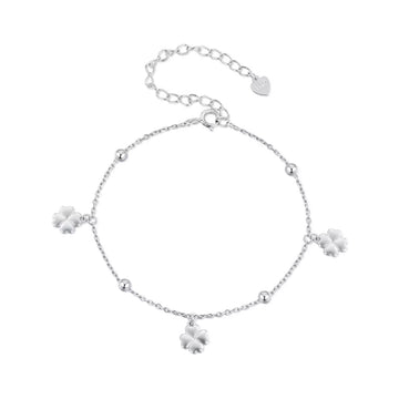 Bratara din argint Silver Simple Clovers, Argint 925, Pentru Femei