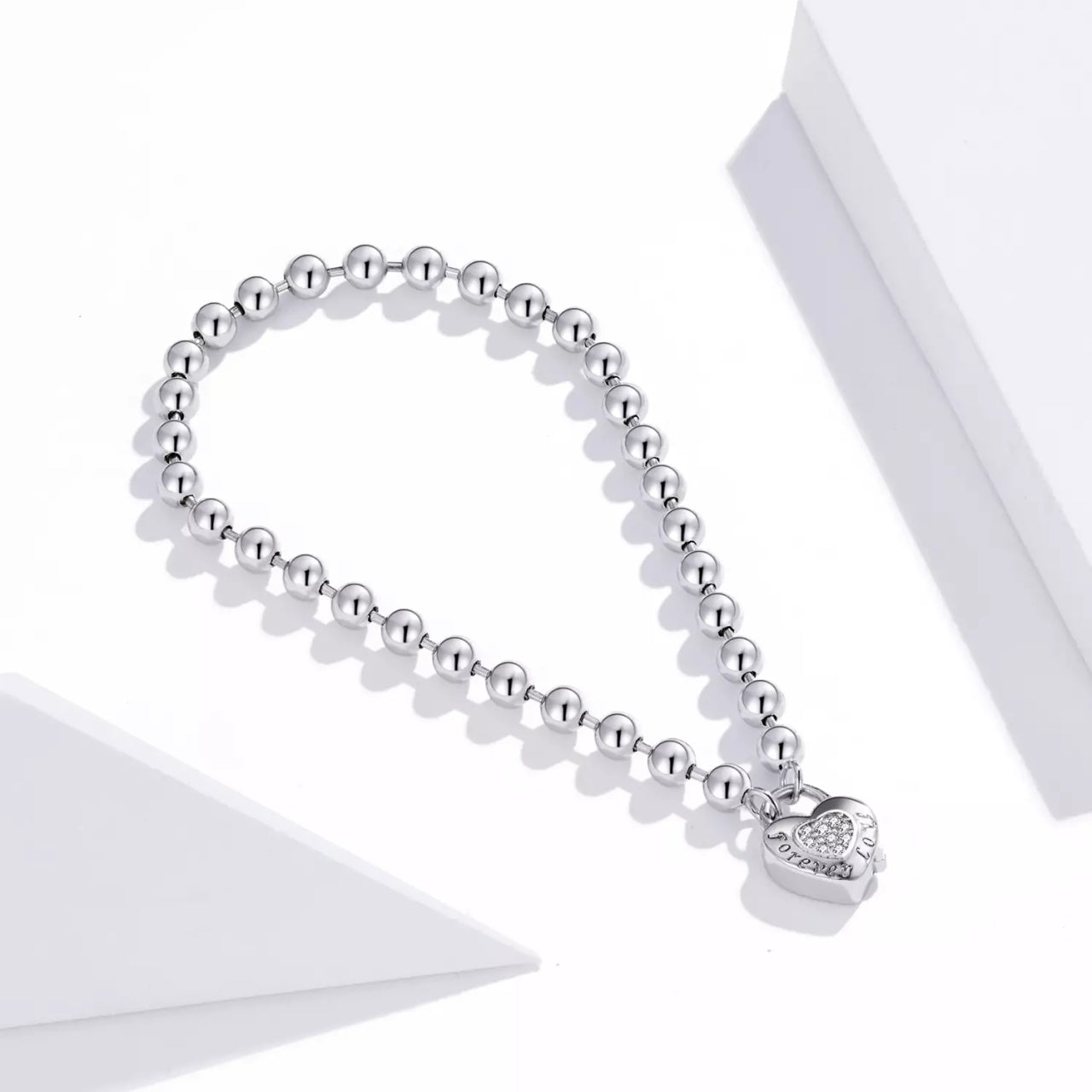 Bratara din argint Simple Beads, Argint 925, Pentru Femei
