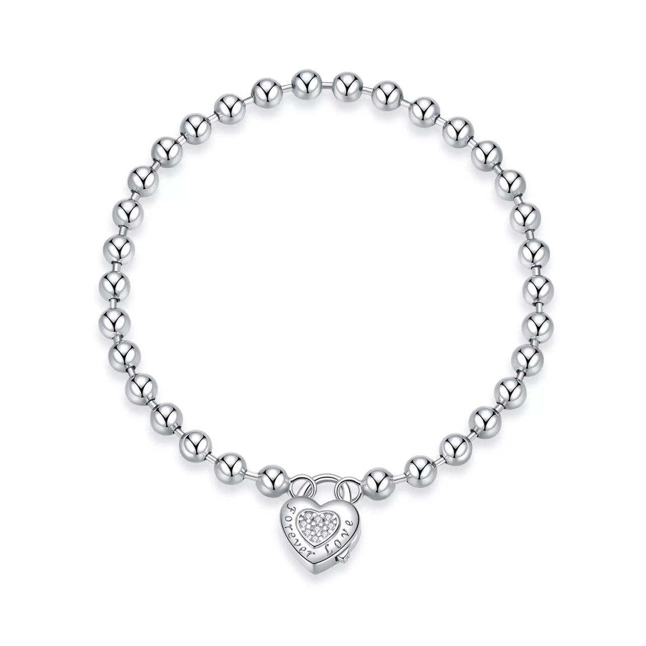Bratara din argint Simple Beads, Argint 925, Pentru Femei