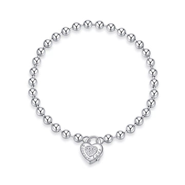 Bratara din argint Simple Beads, Argint 925, Pentru Femei