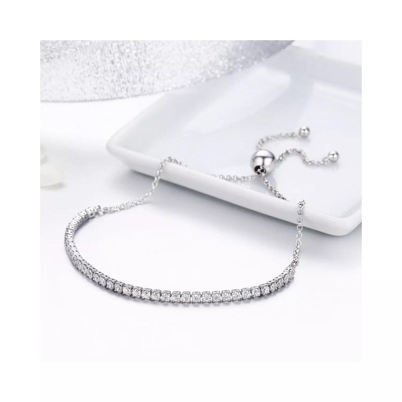 Bratara din argint Sparkling Tennis clear, Argint 925, Pentru Femei 3.32g
