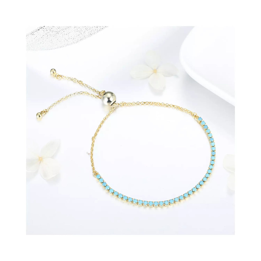 Bratara din argint Tennis Duo gold, Argint 925, Pentru Femei