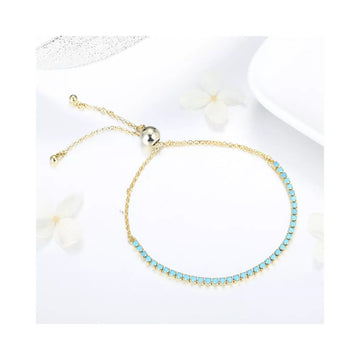 Bratara din argint Tennis Duo gold, Argint 925, Pentru Femei