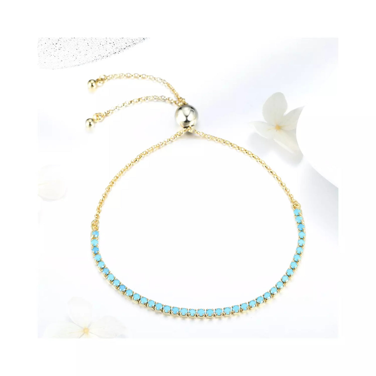 Bratara din argint Tennis Duo gold, Argint 925, Pentru Femei