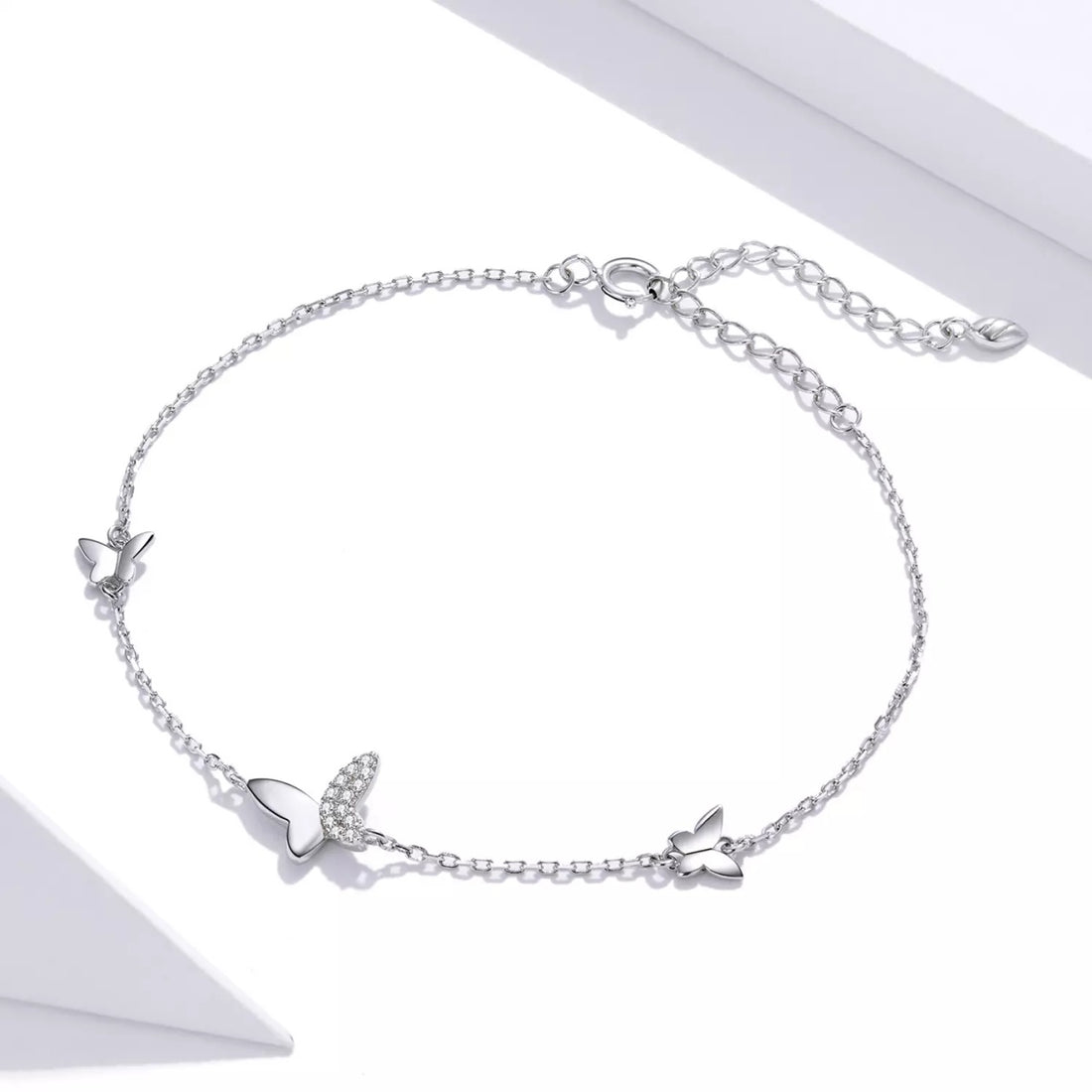 Bratara din argint Trio Butterflies, Argint 925, Pentru Femei