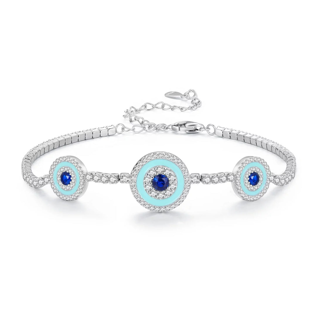 Bratara din argint Turquoise Eye, Argint 925, Pentru Femei 5.27g