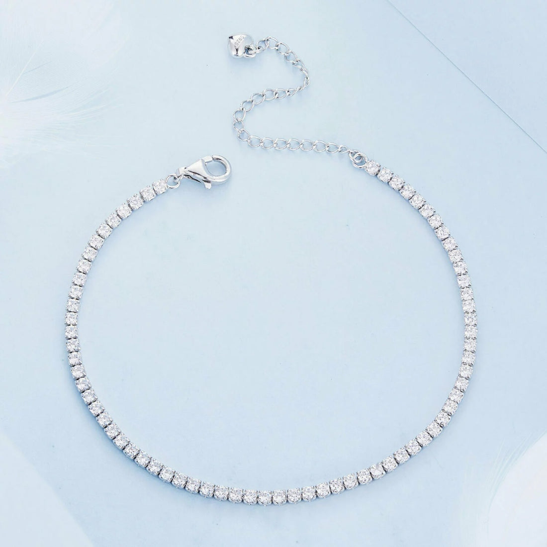 Bratara din argint White Crystal Tennis, Argint 925, Pentru Femei 4g