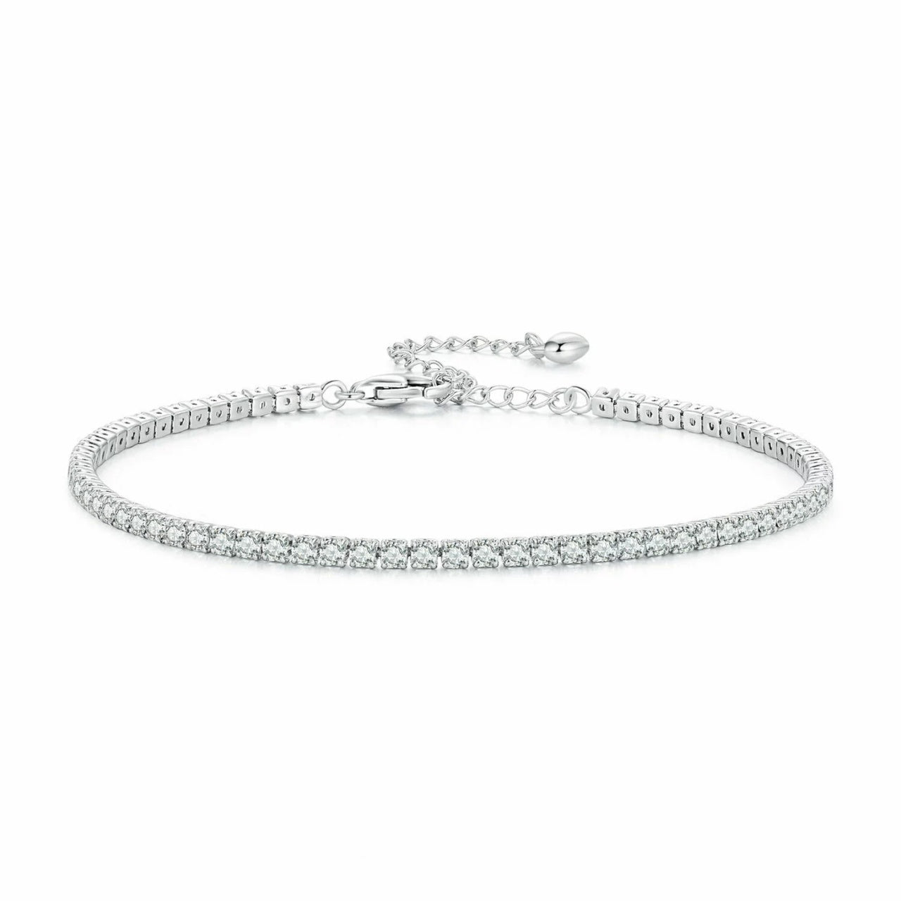 Bratara din argint White Crystal Tennis, Argint 925, Pentru Femei 4g