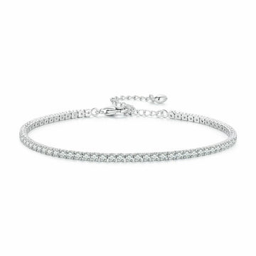 Bratara din argint White Crystal Tennis, Argint 925, Pentru Femei 4g