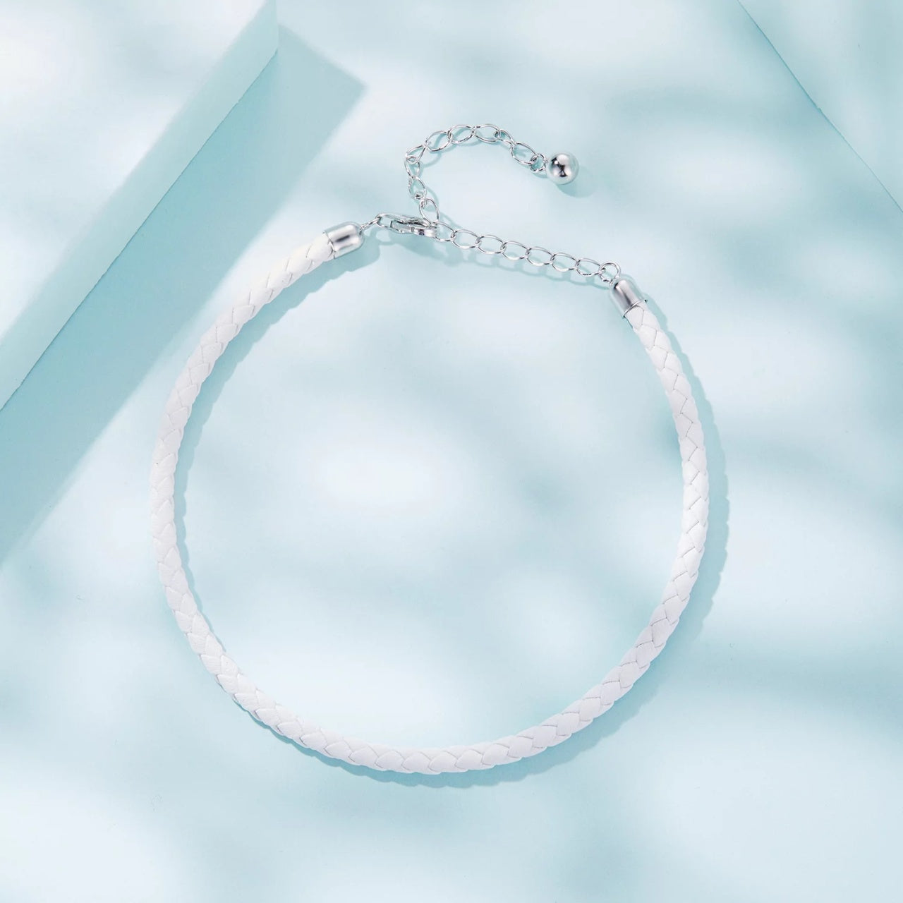 Bratara din argint White Leather, Argint 925, Pentru Femei 2.03g