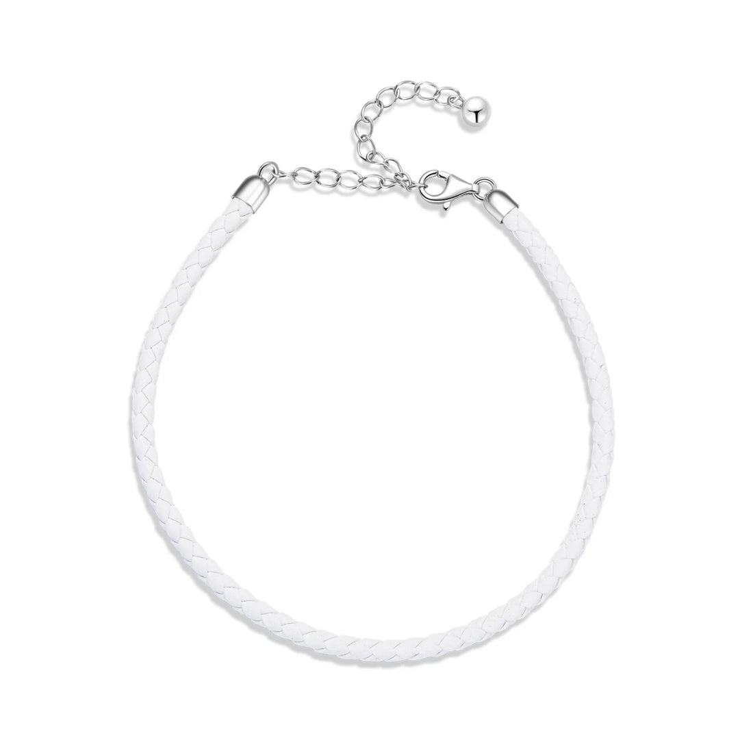 Bratara din argint White Leather, Argint 925, Pentru Femei 2.03g