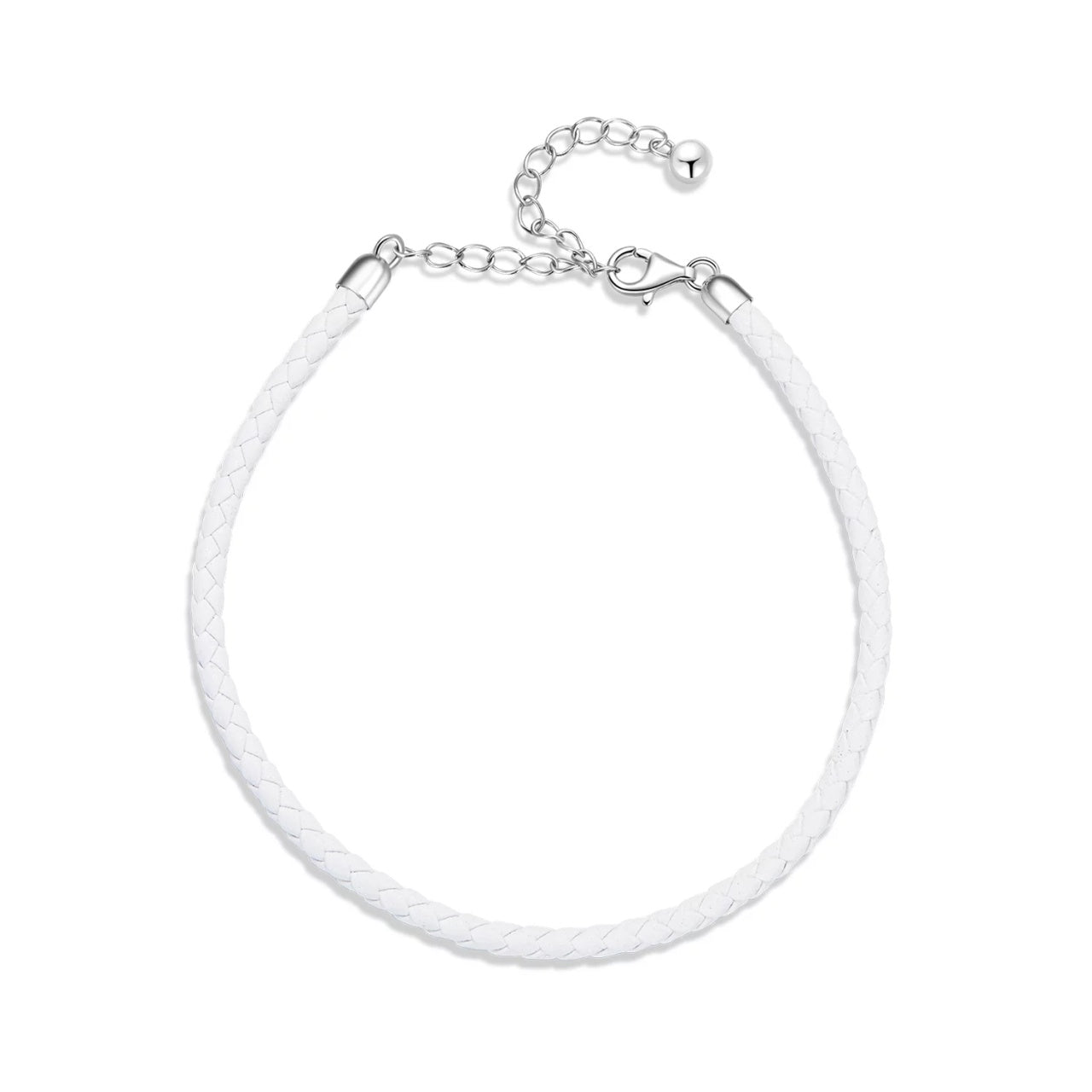 Bratara din argint White Leather, Argint 925, Pentru Femei 2.03g