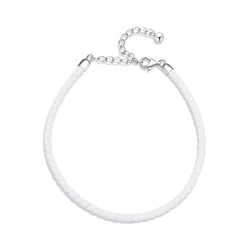 Bratara din argint White Leather, Argint 925, Pentru Femei 2.03g