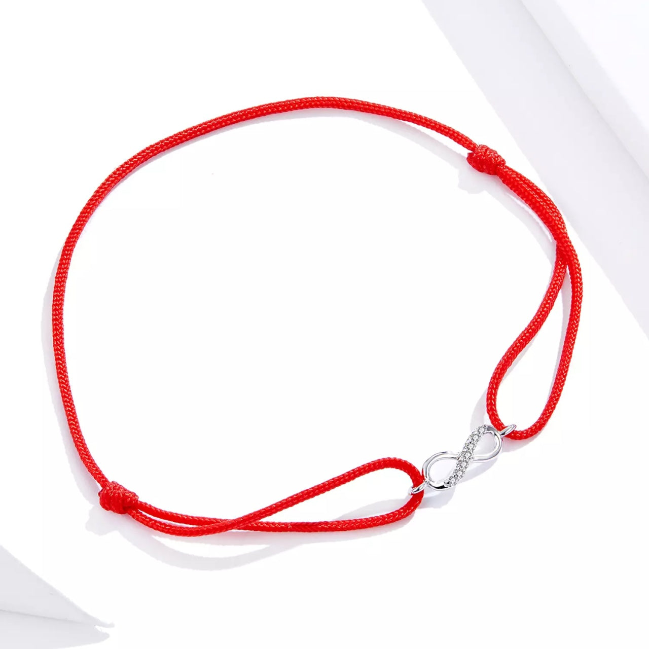 Bratara din snur Red Rope Infinite Gift, Argint 925, Pentru Femei