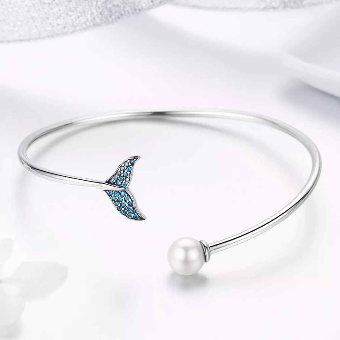 Bratara fixa din argint Mermaid's Tale, Argint 925, Pentru Femei