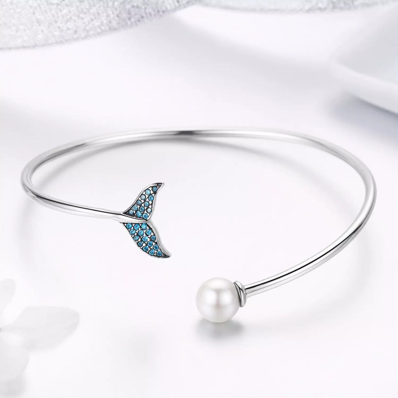 Bratara fixa din argint Mermaid's Tale, Argint 925, Pentru Femei