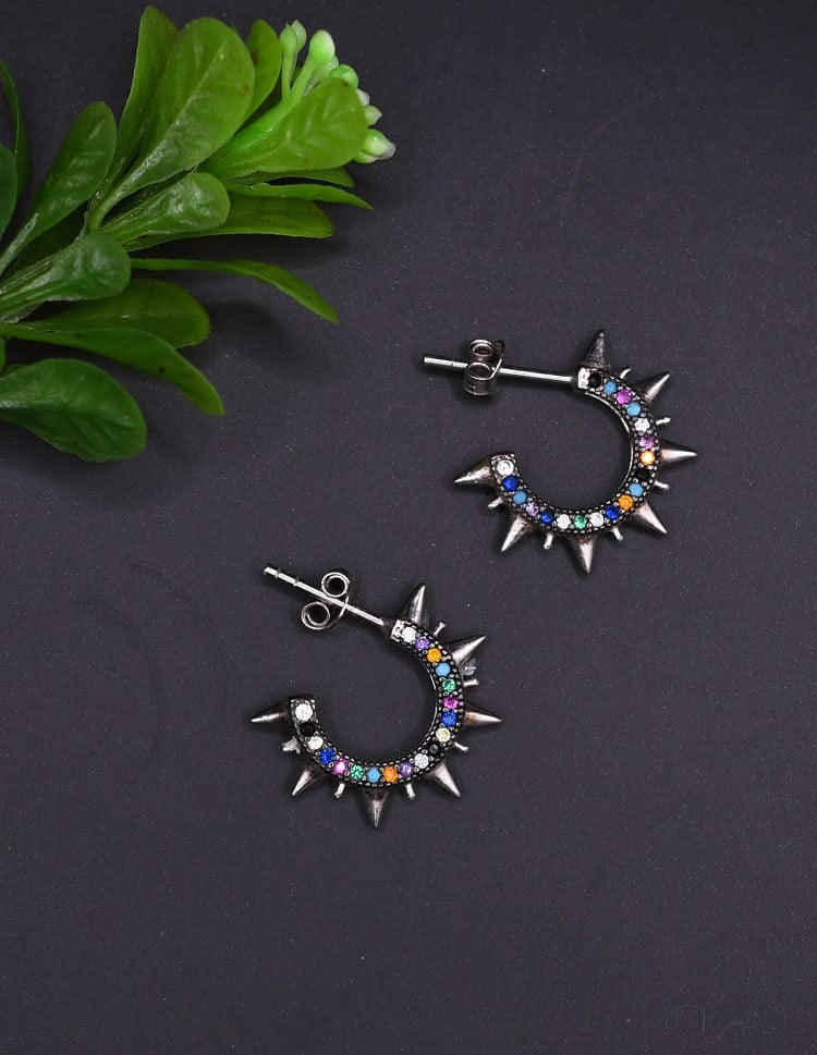 Cercei argint 925 Multicolor Punk 3.5g