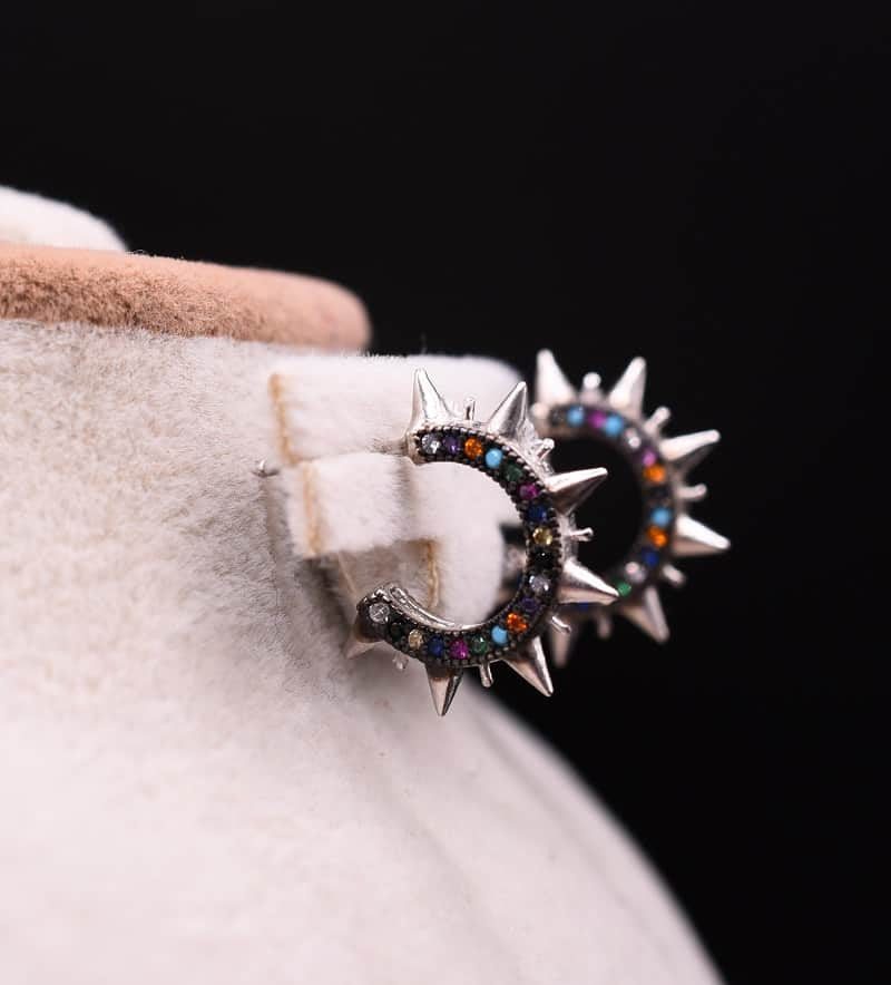 Cercei argint 925 Multicolor Punk 3.5g