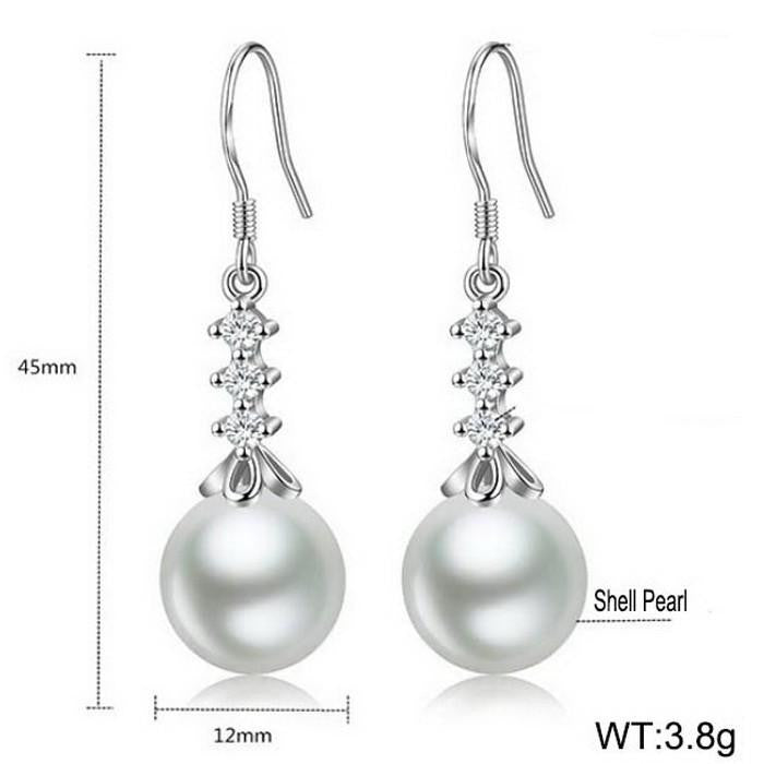 Cercei Argint 925 Elegant Pearls 3.8g