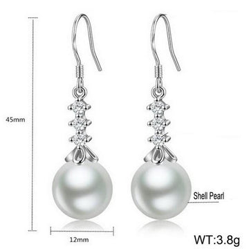 Cercei Argint 925 Elegant Pearls 3.8g