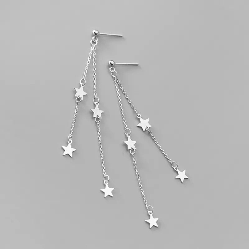 Cercei Din Argint 925 model - STELUTE - lungi 1.7g