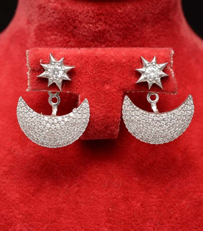 Cercei din argint 925 Moon and Star 4.2g