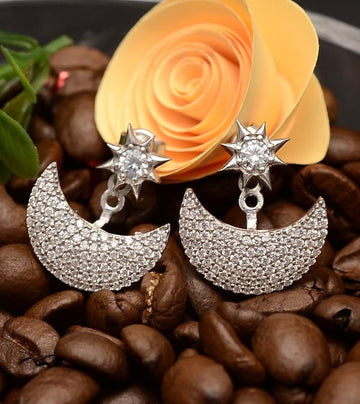 Cercei din argint 925 Moon and Star 4.2g