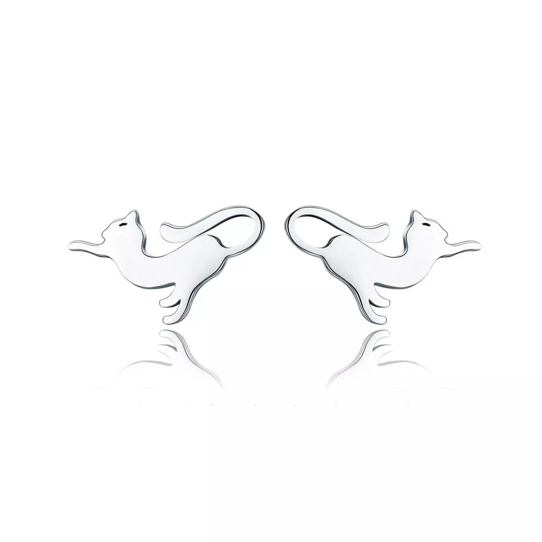 Cercei din argint Adorable Cat, Argint 925, Pentru Femei 2.22g