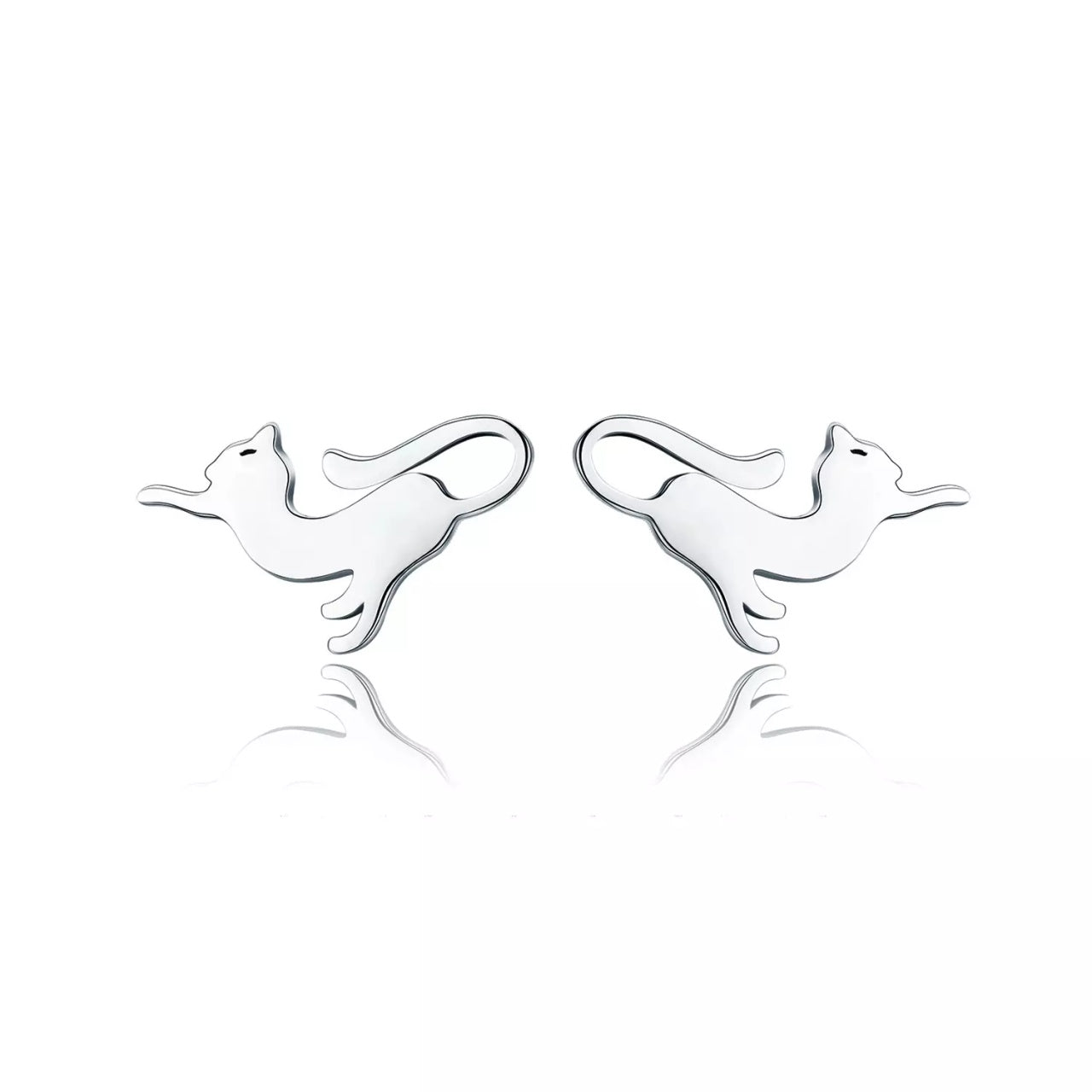 Cercei din argint Adorable Cat, Argint 925, Pentru Femei 2.22g