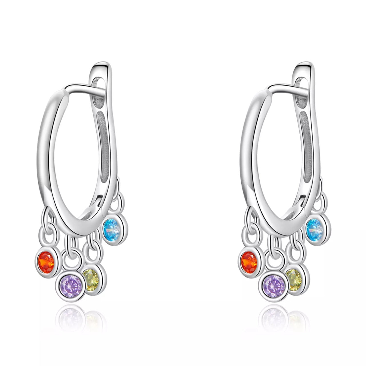 Cercei din argint Amy's Colours, Argint 925, Pentru Femei