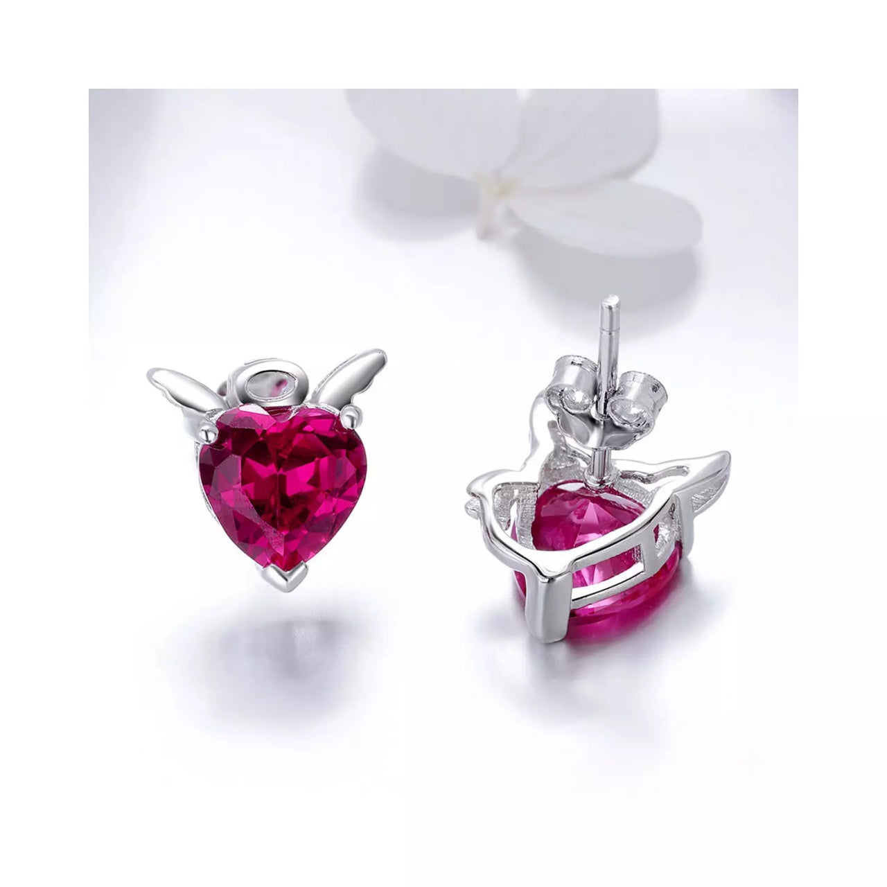 Cercei din argint Angel and Devil, Argint 925, Pentru Femei