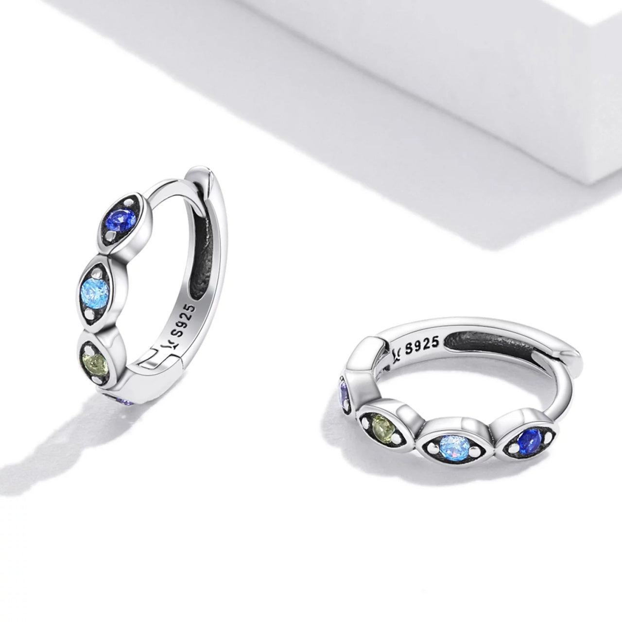 Cercei din argint Angel Eyes Buckles, Argint 925, Pentru Femei