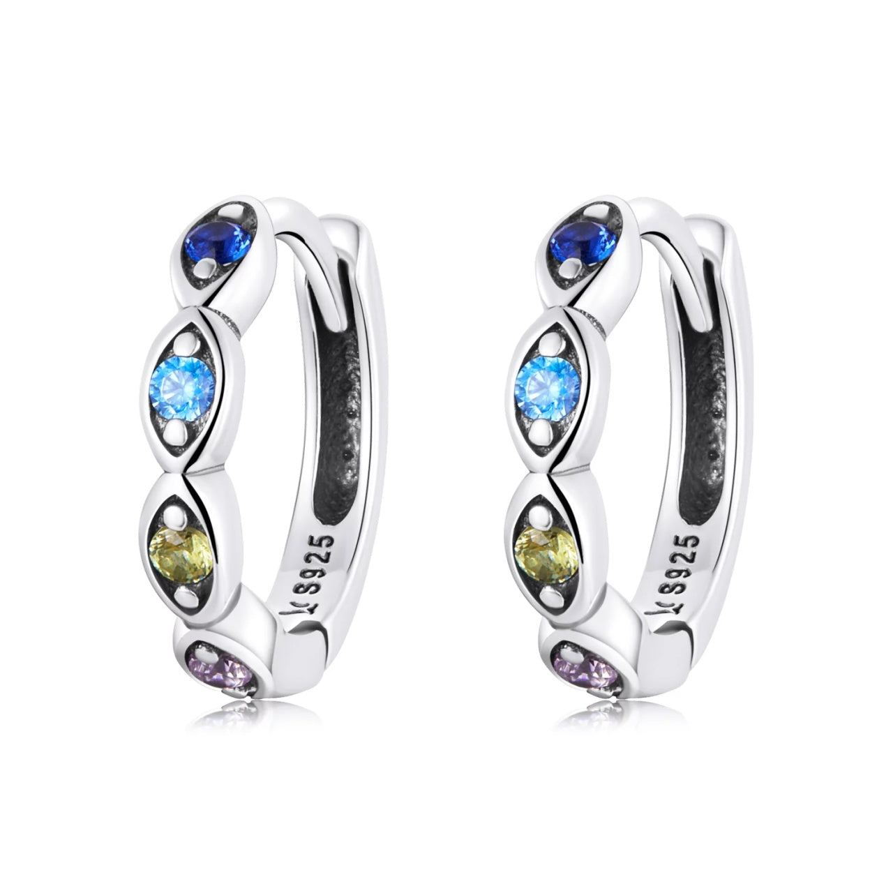 Cercei din argint Angel Eyes Buckles, Argint 925, Pentru Femei